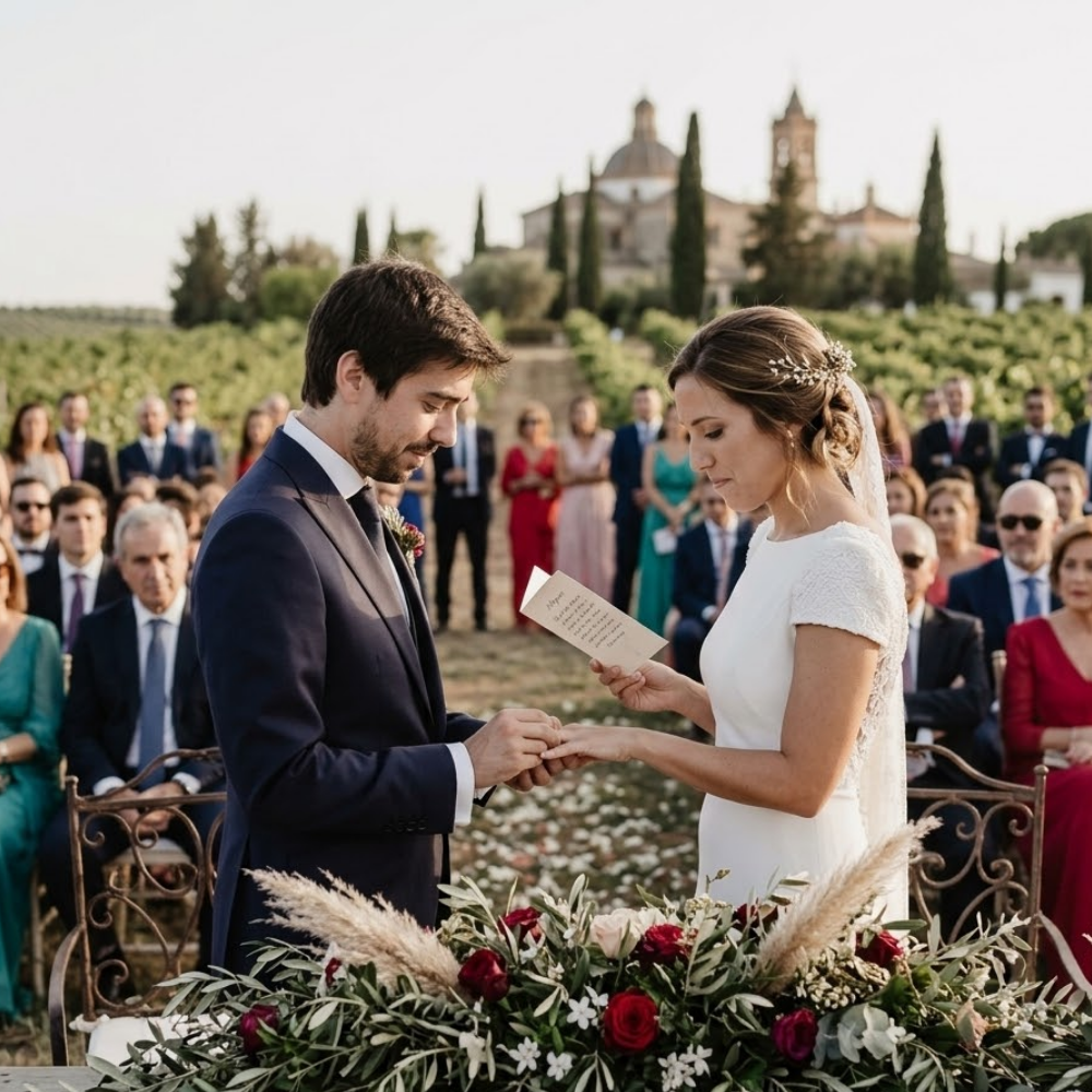 Recepción de boda elegante con mesas decoradas y ambiente cálido